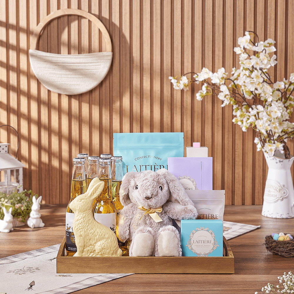 Festive Easter Beer & Candy Tray, easter gift, easter, beer gift, beer, chocolate gift, chocolate, New Jersey delivery