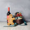 Gingerbread Man & Wine Gift Set from New Jersey Baskets - New Jersey Delivery