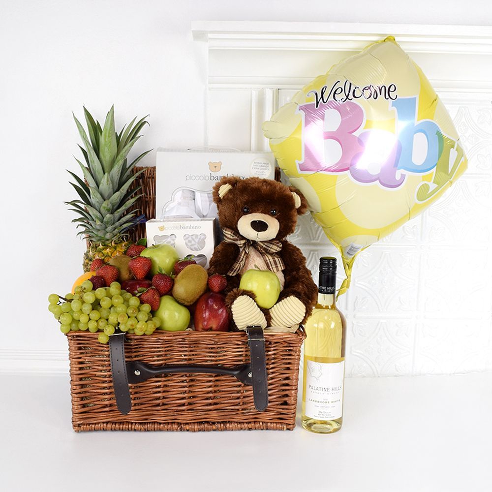 Fruit Selection Wine Gift Basket – how the gift is presented