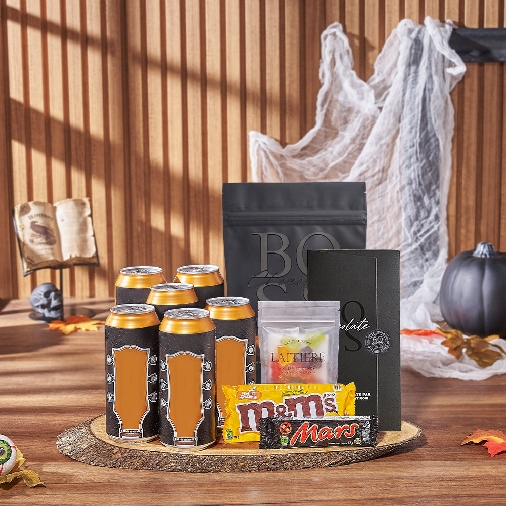 Halloween Popcorn & Craft Beer Gift, craft beer gift, craft beer, beer gift, beer, halloween gift, halloween, New Jersey delivery