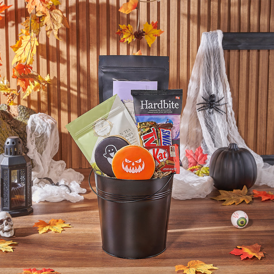 Halloween Tricks & Treats Gift Basket, halloween gift, halloween, candy gift, candy, chocolate gift, chocolate, New Jersey delivery