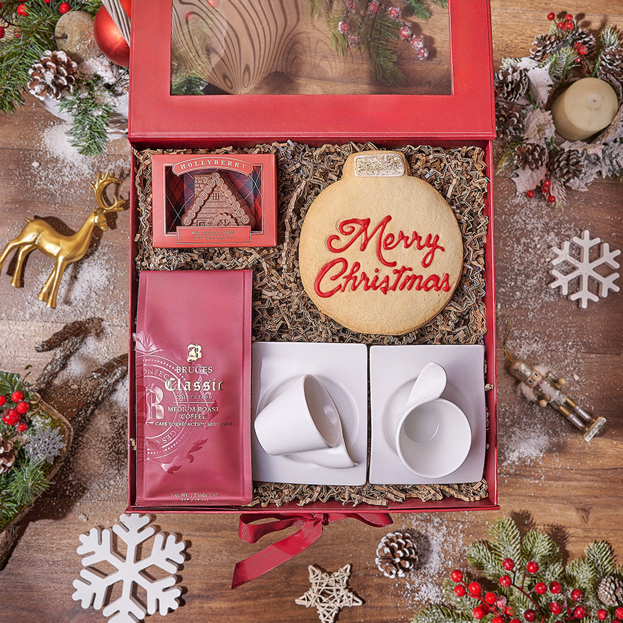 Happy Holidays Basket, christmas gift, christmas, coffee gift, coffee, New Jersey delivery
