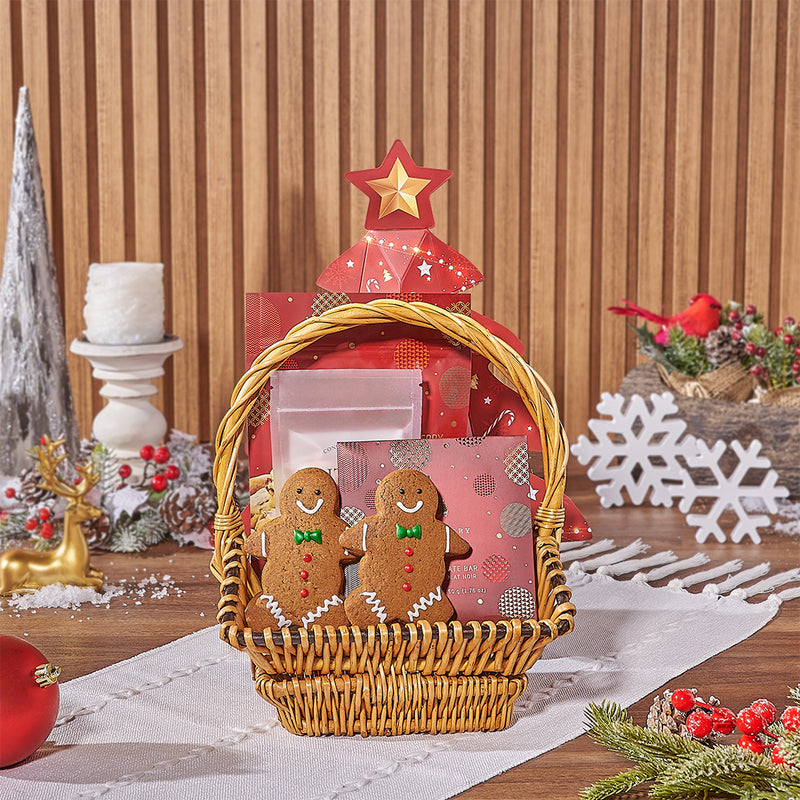 Happy Holidays Chocolate Gift Basket, chocolate gift, chocolate, christmas gift, christmas, cookie gift, cookie, New Jersey delivery 