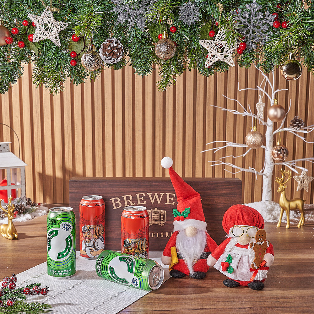 Happy Holidays Craft Beer &amp; Santa Gift, craft beer gift, craft beer, christmas gift, christmas, New Jersey delivery