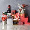 Holiday Sleigh with Wine Gift Basket from New Jersey Baskets - New Jersey Delivery