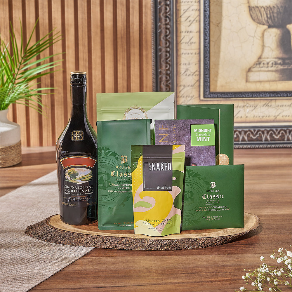 Islington Irish Coffee Gift Basket from New Jersey Baskets - Liquor Gift Set - New Jersey Delivery