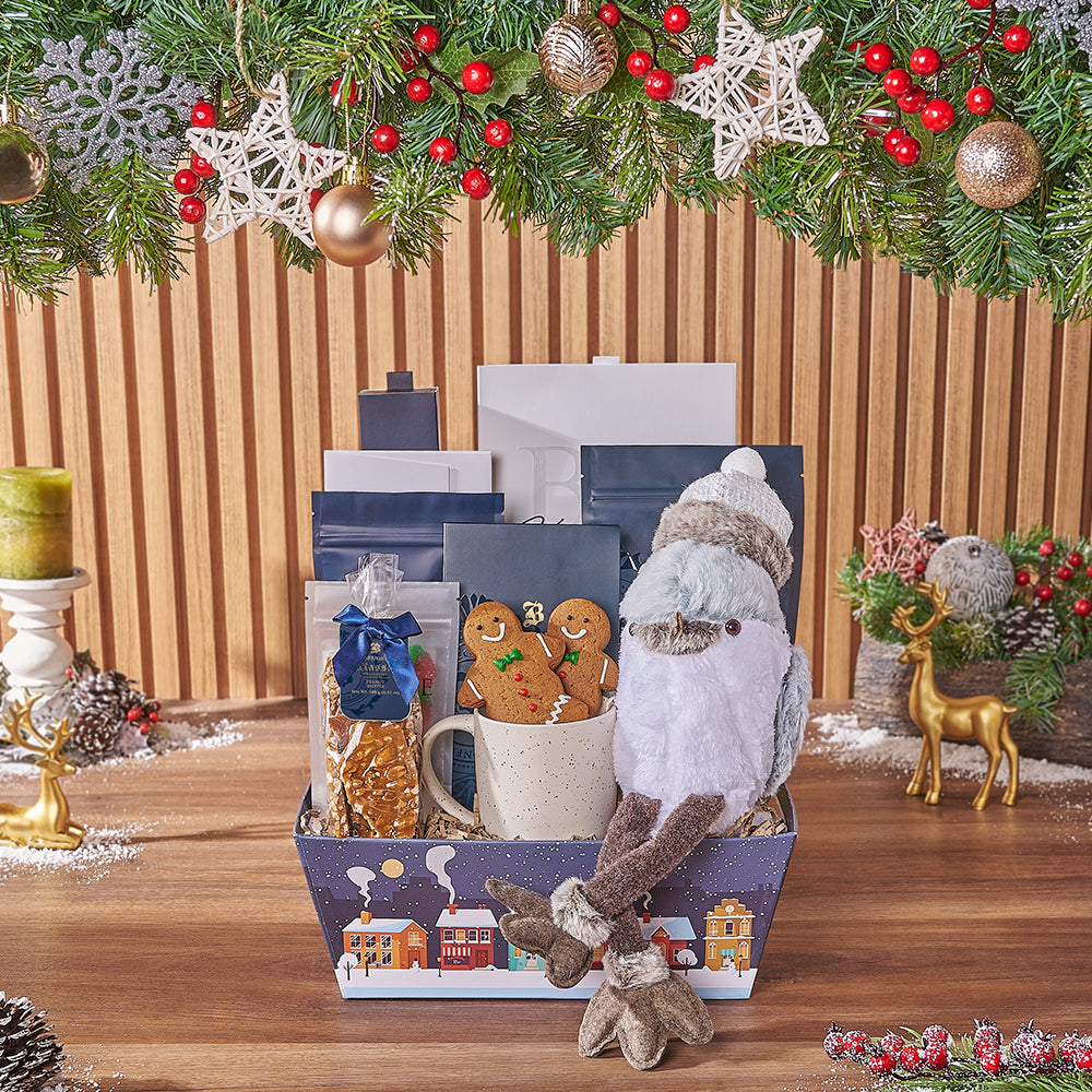Holiday White and Dark Truffles Basket – how the gift is presented