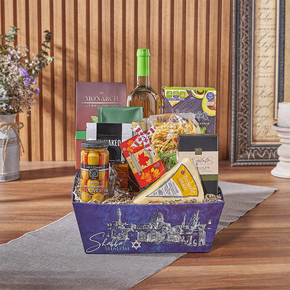 Kosher Wine &amp; Cheese Crate from New Jersey Baskets - Wine Gift Basket - New Jersey Delivery