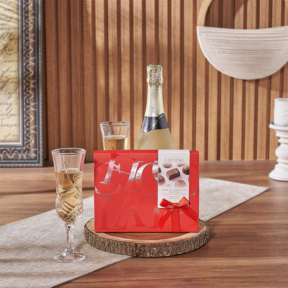 Maryvale Champagne &amp; Truffle Gift from New Jersey Baskets - Champagne Gift Set - New Jersey Delivery