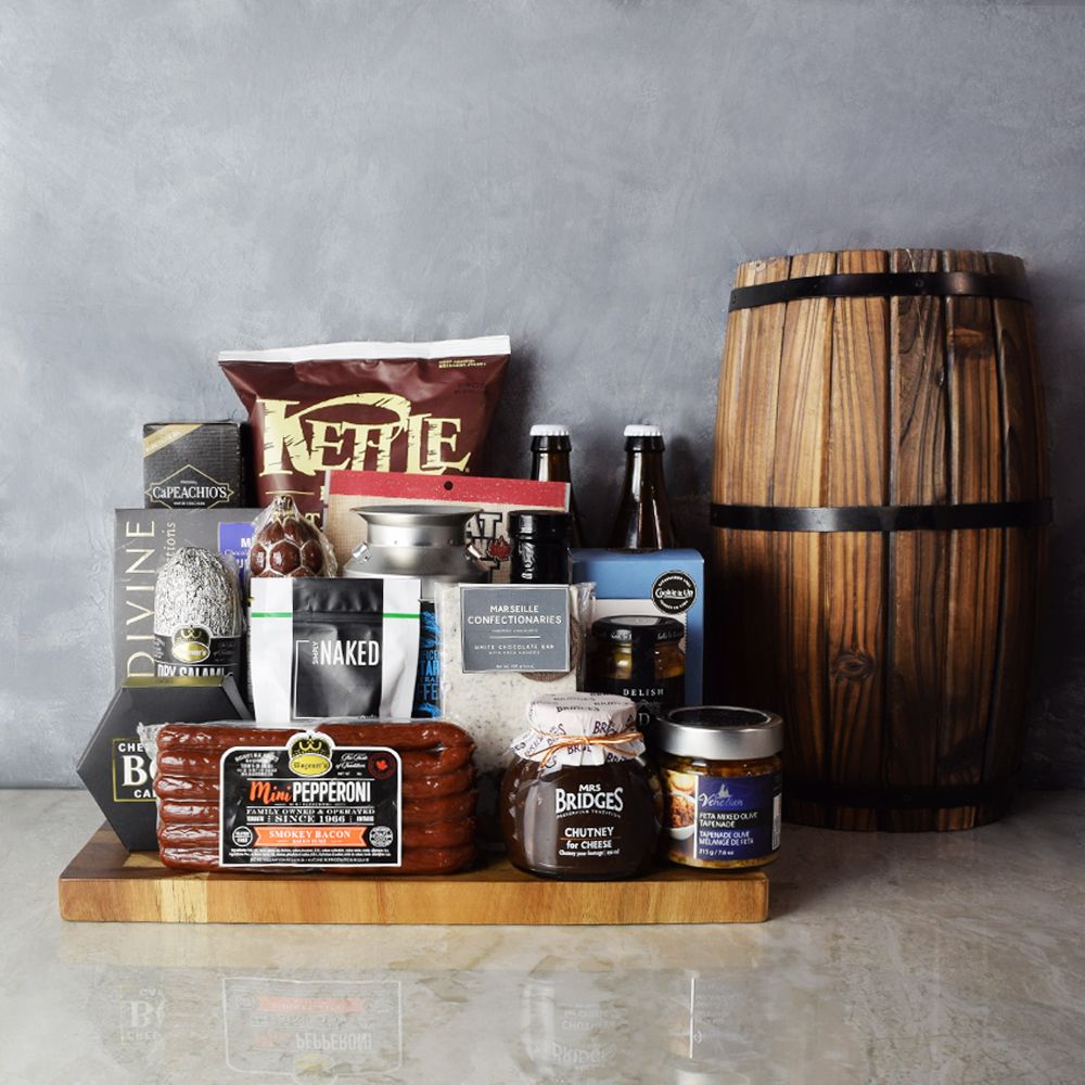 Meat &amp; Cheese for Two Gift Basket from New Jersey Baskets - Gourmet Gift Basket - New Jersey Delivery