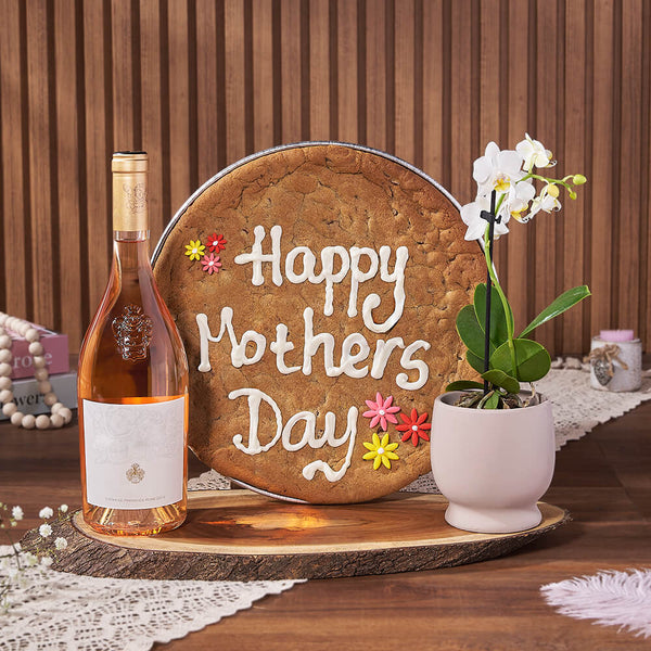 Mother's Day Cookie & Wine Gift, mothers day gift, mothers day, wine gift, wine, plant gift, plant, orchid gift, orchid, New Jersey delivery