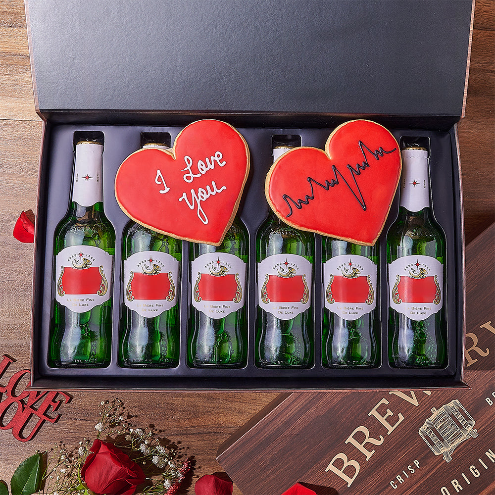 Valentine's Day Six-Pack Beer Box – how the gift is presented