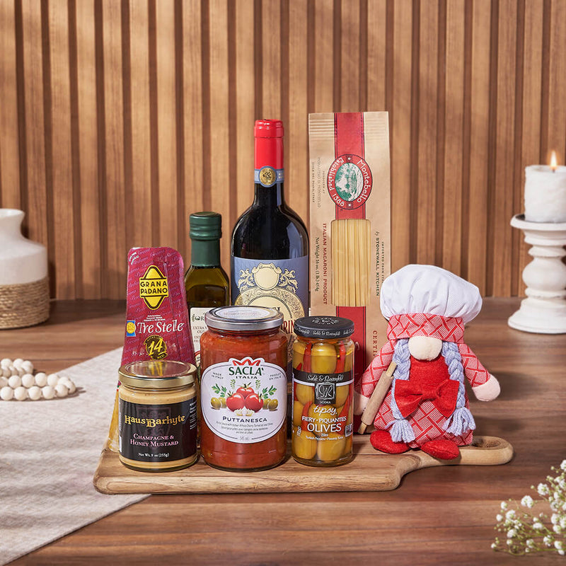 Pasta Chef & Wine Gift Set, wine gift, wine, pasta gift, pasta, gourmet gift, gourmet, New Jersey delivery