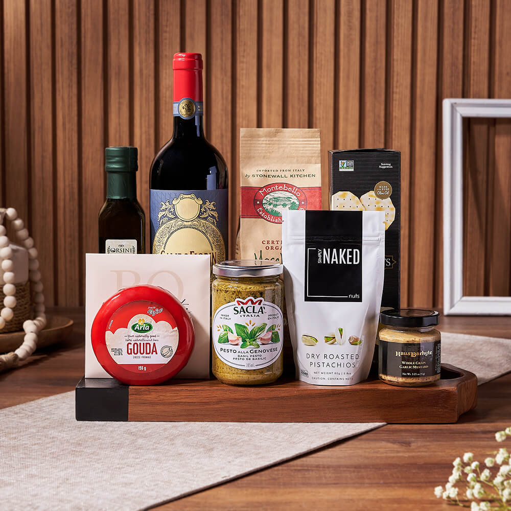 Pasta Feast &amp; Wine Gift Set, wine gift, wine, pasta gift, pasta, cheese gift, cheese, New Jersey delivery