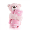 Pink Hugging Blanket Bear from New Jersey Baskets - New Jersey Delivery