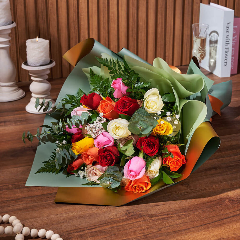 Prismatic Rose Bouquet Gift from New Jersey Baskets - Flower Gift Basket - New Jersey Delivery