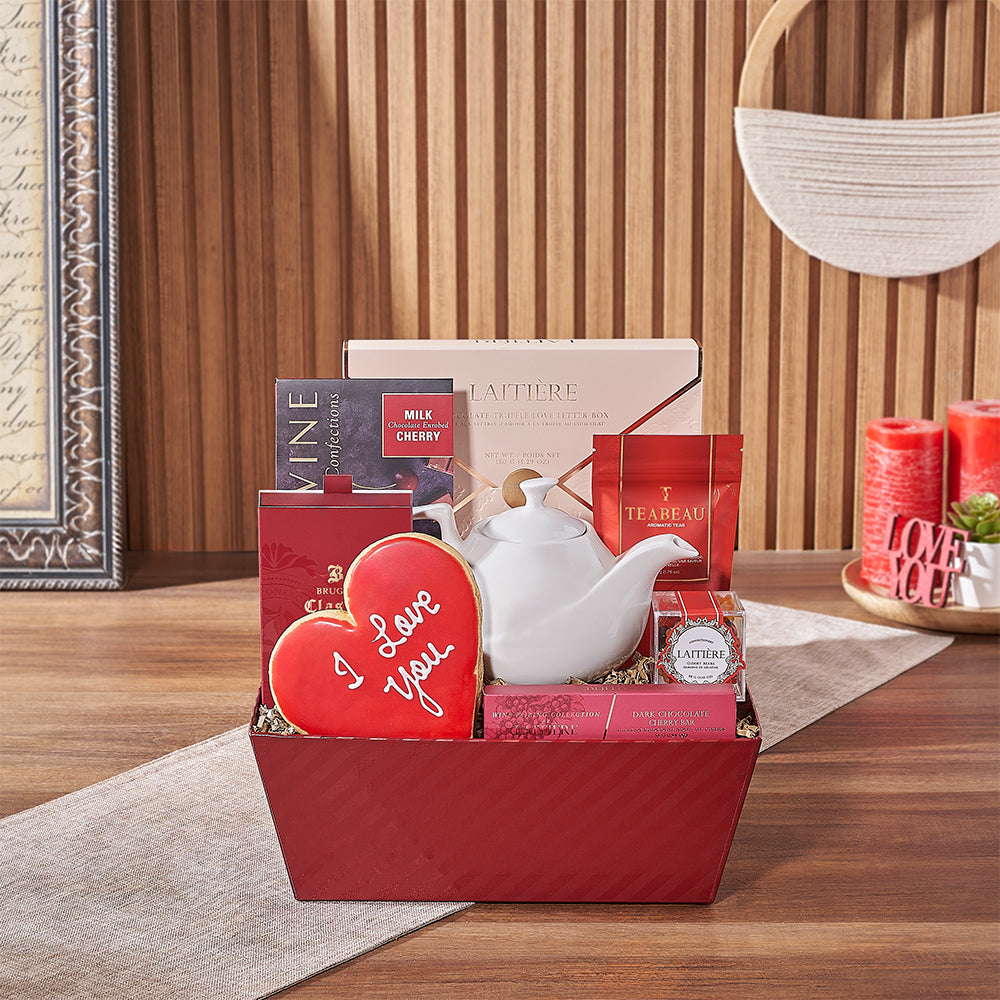 Valentine's Chocolate Truffles Basket – how the gift is presented
