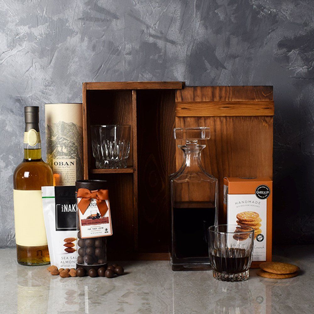 Rustic Wooden Liquor Gift Box – how the gift is presented