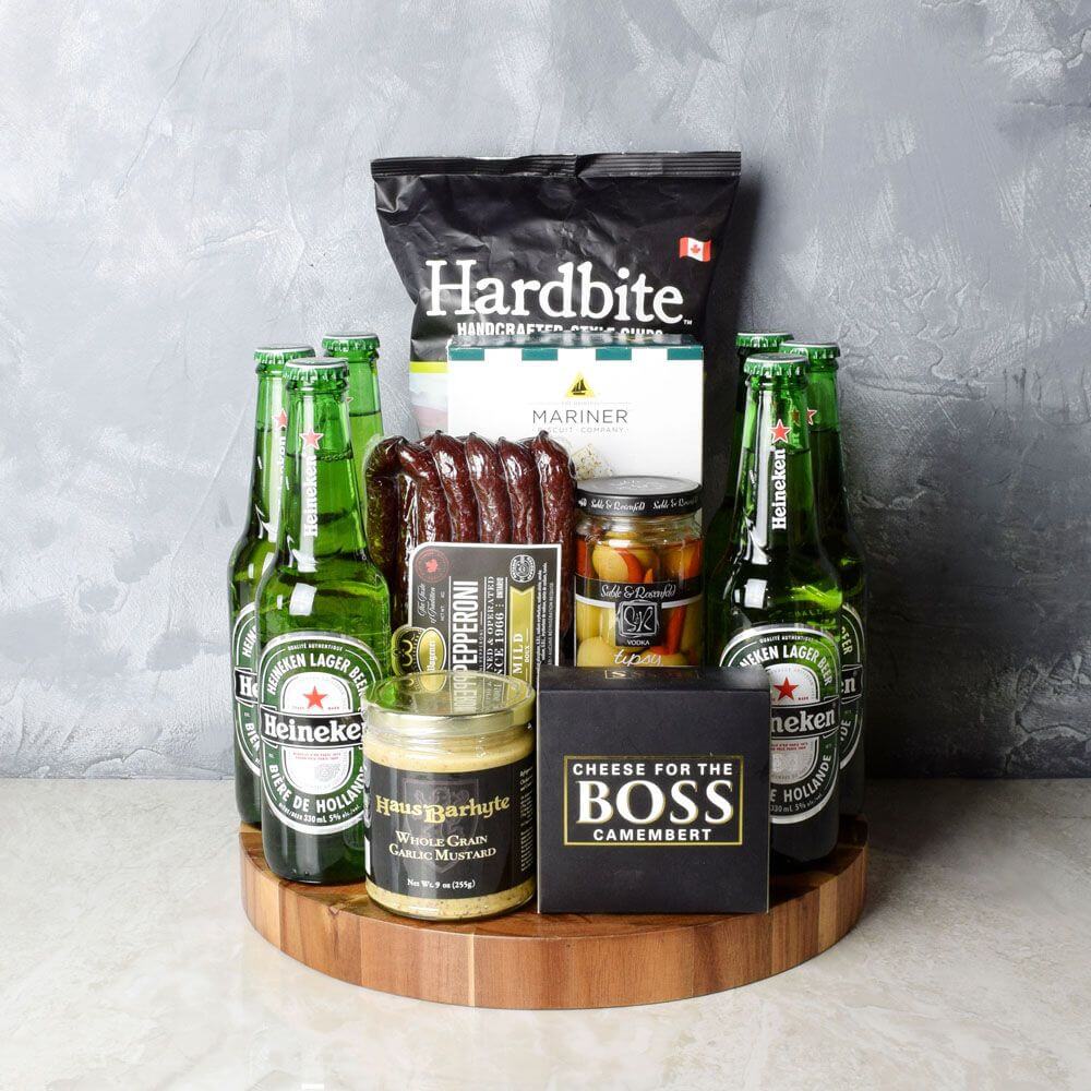 Six Pack &amp; Snack Gift Set from New Jersey Baskets - Beer Gift Basket - New Jersey Delivery