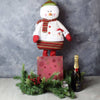 Snowman & Gourmet Chocolates with Champagne Gift Set from New Jersey Baskets - New Jersey Delivery