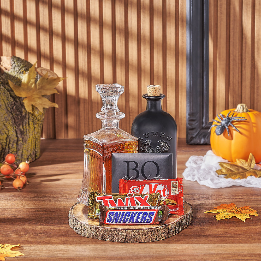 Spirits of Halloween Decanter Gift, liquor gift, liquor, halloween gift, halloween, chocolate gift, chocolate, New Jersey delivery