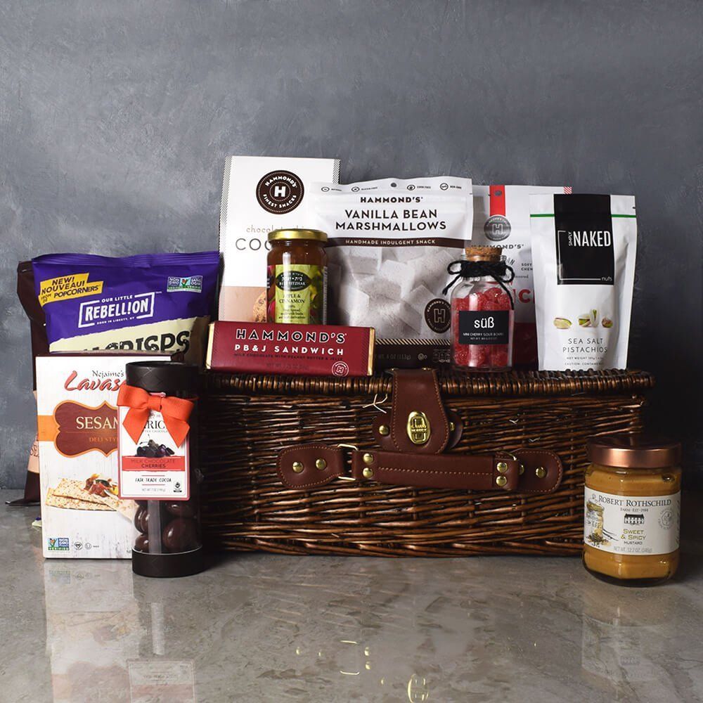 Sweet &amp; Savoury Kosher Treats Basket from New Jersey Baskets - Kosher Gift Basket - New Jersey Delivery