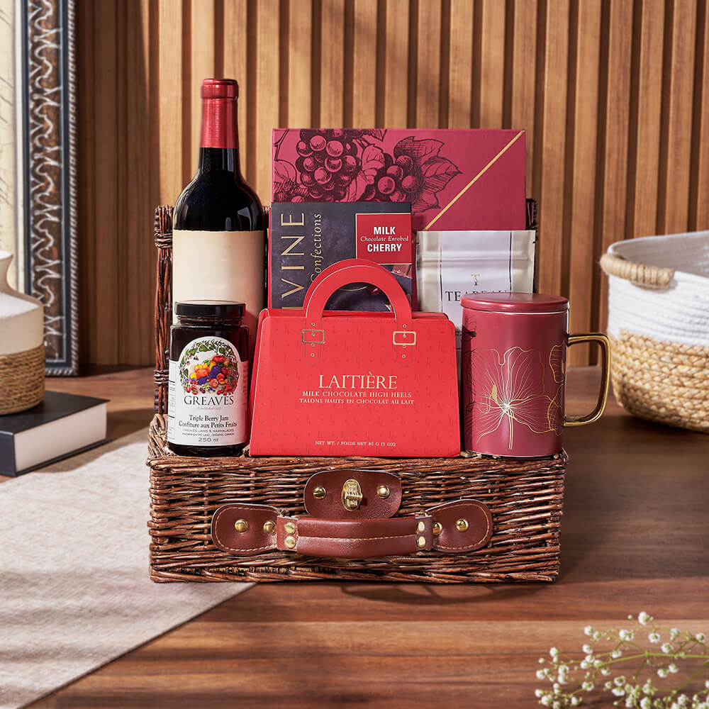 The Tea &amp; Sweets Wine Basket is a wonderful treat for any occasion, New Jersey delivery