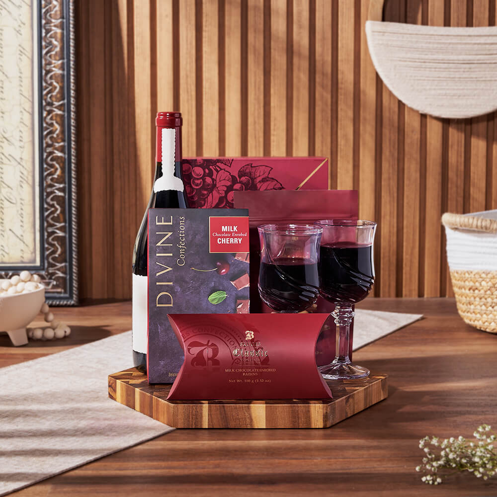 Tempting Chocolate &amp; Wine Gift, wine gift, wine, chocolate gift, chocolate, New Jersey delivery