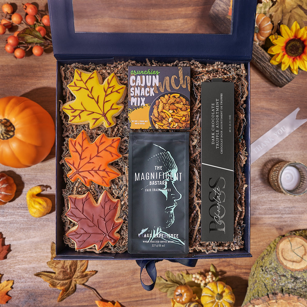 Thanksgiving Coffee &amp; Cookie Gift Box, cookie gift, cookie, coffee gift, coffee, chocolate gift, chocolate, thanksgiving gift, thanksgiving, New Jersey delivery