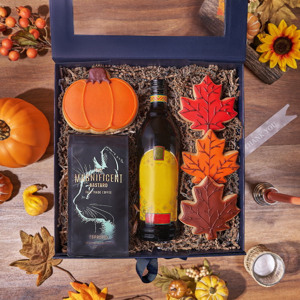 Thanksgiving Spirits &amp; Coffee Gift, coffee gift, coffee, liquor gift, liquor, thanksgiving gift, thanksgiving, cookie gift, cookie, New Jersey delivery