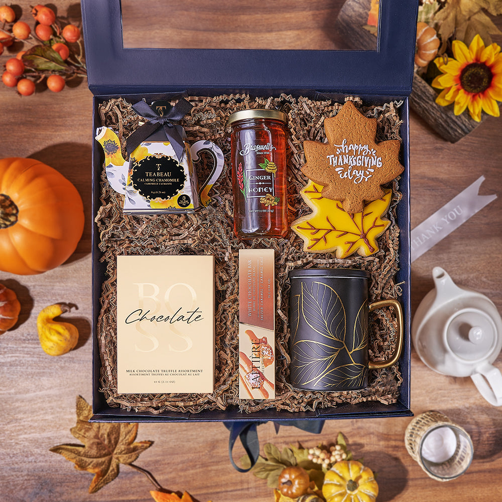 Thanksgiving Non-Alcoholic Treats Box – how the gift is presented