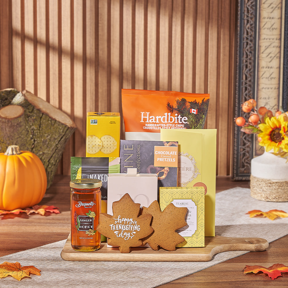 Thanksgiving Tea & Treat Gift, thanksgiving gift, thanksgiving, tea gift, tea, chocolate gift, chocolate, cookie gift, cookie, New Jersey delivery