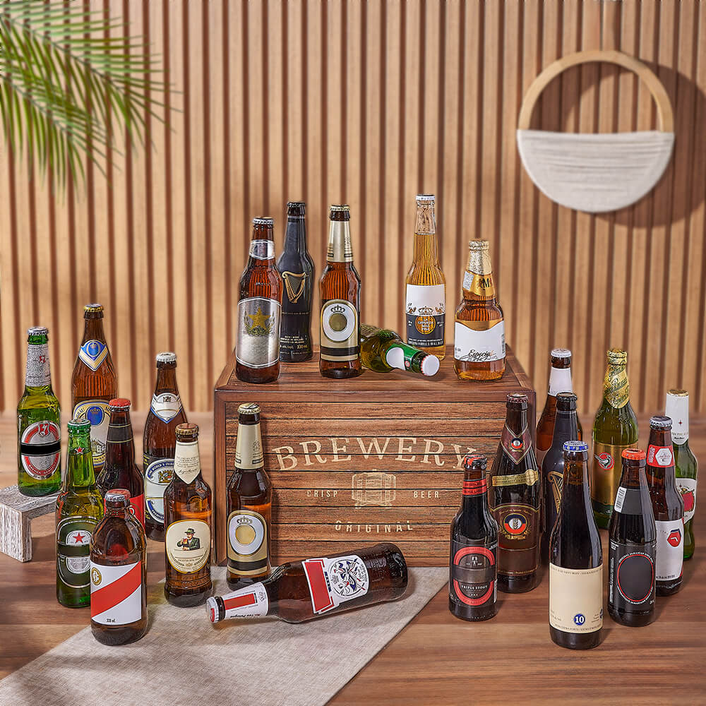 Wooden Beer Bottle Set – how the gift is presented