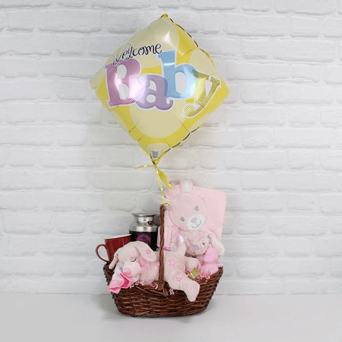 Welcome Newborn Baby Girl Gift Basket from New Jersey Baskets - Baby Gift Set - New Jersey Delivery