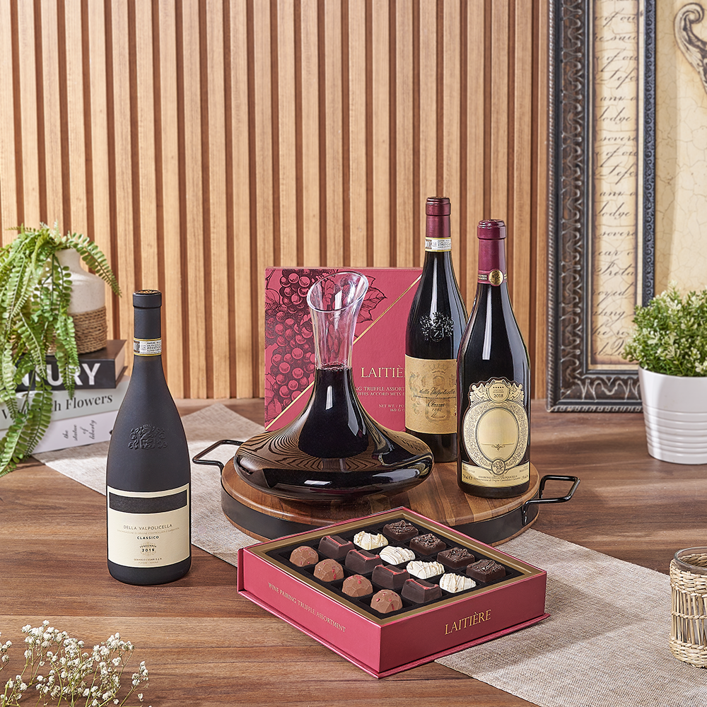 Wine and Decanter Gift – how the gift is presented
