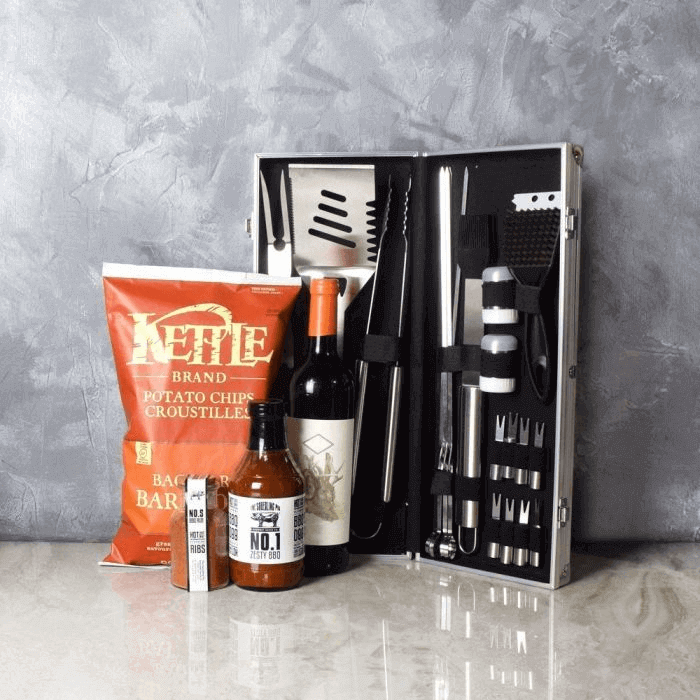 Wine &amp; BBQ Gift Set from New Jersey Baskets - Gourmet Gift Basket - New Jersey Delivery