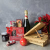 Yuletide Champagne & Snack Basket from  New Jersey Baskets - New Jersey Delivery