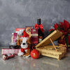 Yuletide Liquor & Snack Basket from New Jersey Baskets - New Jersey Delivery