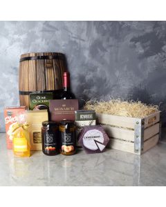 Oakridge Wine & Snack Gift Crate, gift baskets, wine gift baskets, gourmet gift baskets, wine & cheese gift baskets
