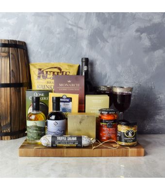 Etobicoke Wine & Cheese Gift Basket, gift baskets, wine gift baskets, gourmet gift baskets, snack gift baskets