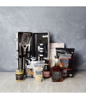 Smokin’ BBQ Grill Gift Set with Liquor, gift baskets, gourmet gifts, gifts