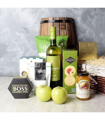 Apple, Cheese, & Wine Gift Basket, wine gift baskets, gourmet gifts, gifts