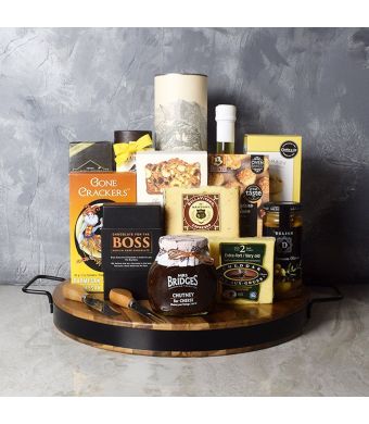 Liquor & Cheese Platter Gift Set