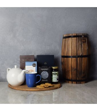 Cozy Kosher Tea & Chocolate Gift Tray, gift baskets, gourmet gifts, gifts, kosher
