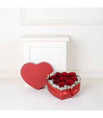 Box of Red Roses, floral gift baskets, Valentine's Day gifts, gift baskets, romance
