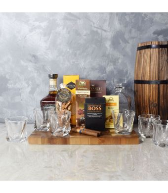 Royal Cigar & Liquor Gift Set, liquor gift baskets, gourmet gift baskets, gift baskets, gourmet gifts