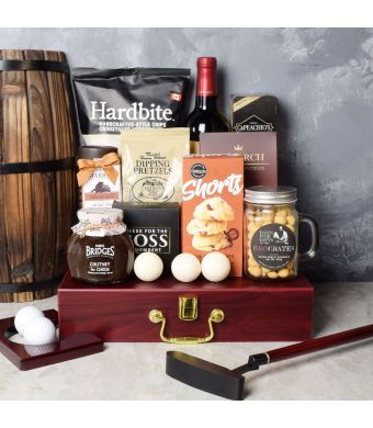 Executive Golf Wine & Snack Gift Set, wine gift baskets, gourmet gifts, gifts
