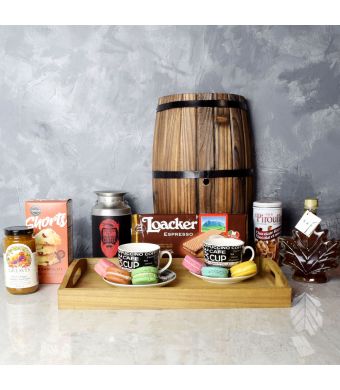 Maple, Coffee & Macaron Gift Set, gourmet gift baskets, gourmet gifts, gifts
