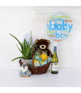 The Baby Boy is Here Gift Basket, baby gift baskets, baby gifts, gift baskets