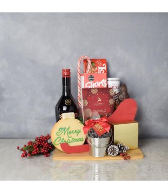 Spirits & Sleighing Gift Set, liquor gift baskets, gourmet gifts, gifts